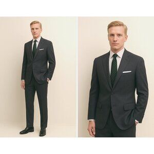 Brooks Brothers 1818 Fidgerald Men’s Suit Jacket 46R Estrato Trabaldo Togna USA